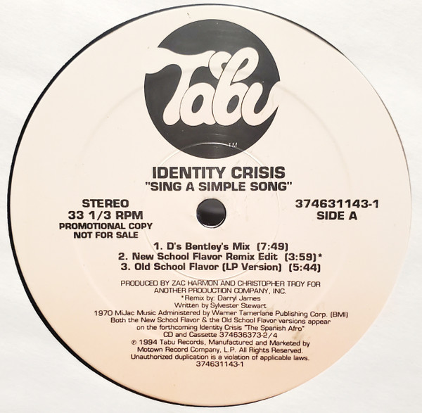 Identity Crisis (2) – Sing A Simple Song